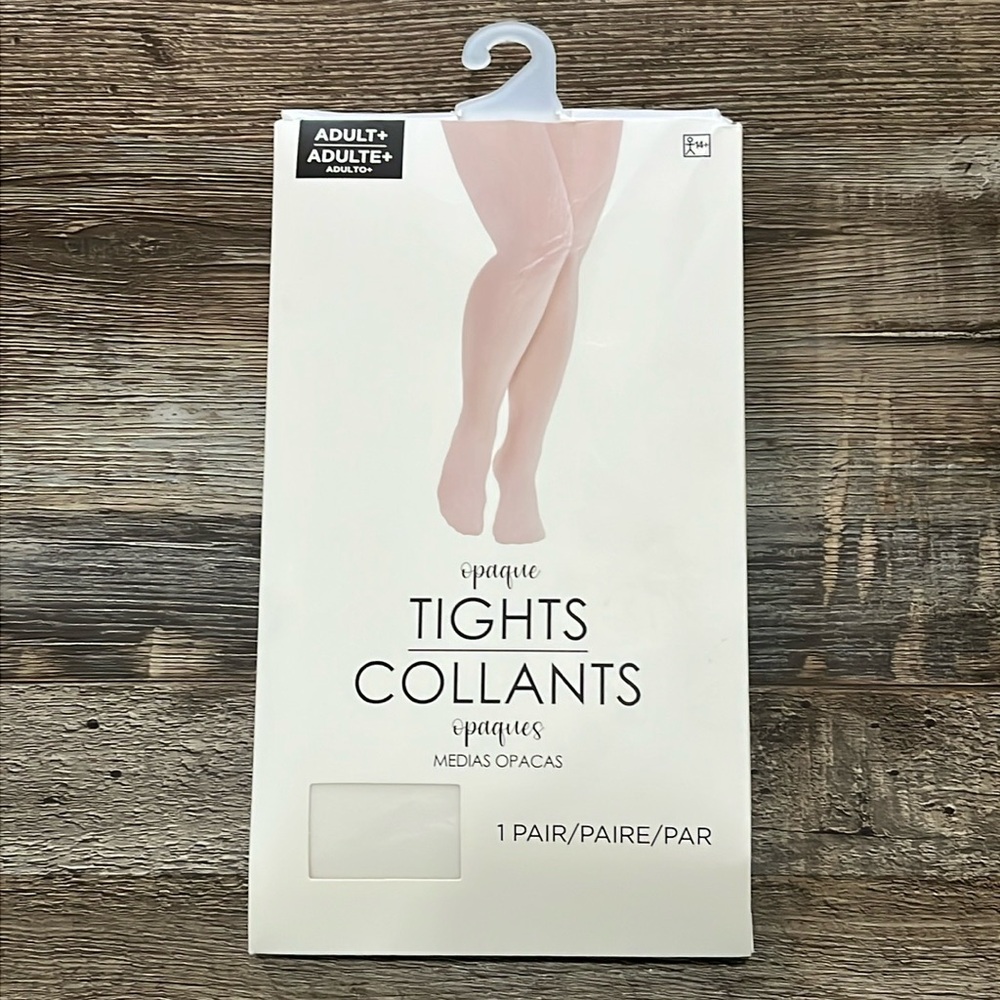 Suit Yourself Costume Co. Adult+ 1X/2X Opaque White Tights 1 Pair OS NWT Cosplay